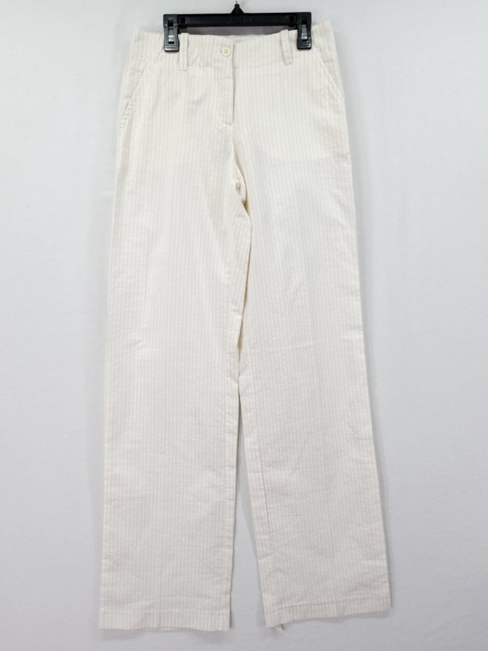 Yumi Mazao Beige Striped Trousers Wide-Leg Size 36 (27x35) Quiet Luxury